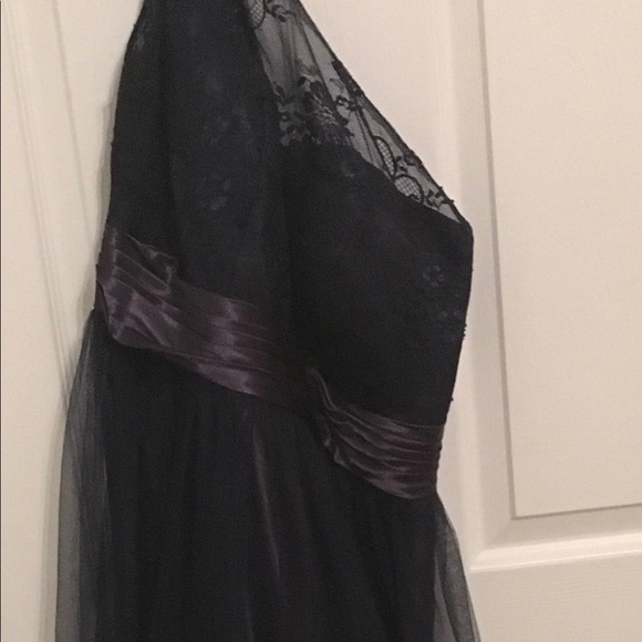 Navy Long Bridesmaid Formal Prom Dress, Size 18 - Picture 3 of 6